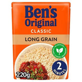 Bens Original Long Grain Microwave Rice 220g (Case of 6)  Adomoo